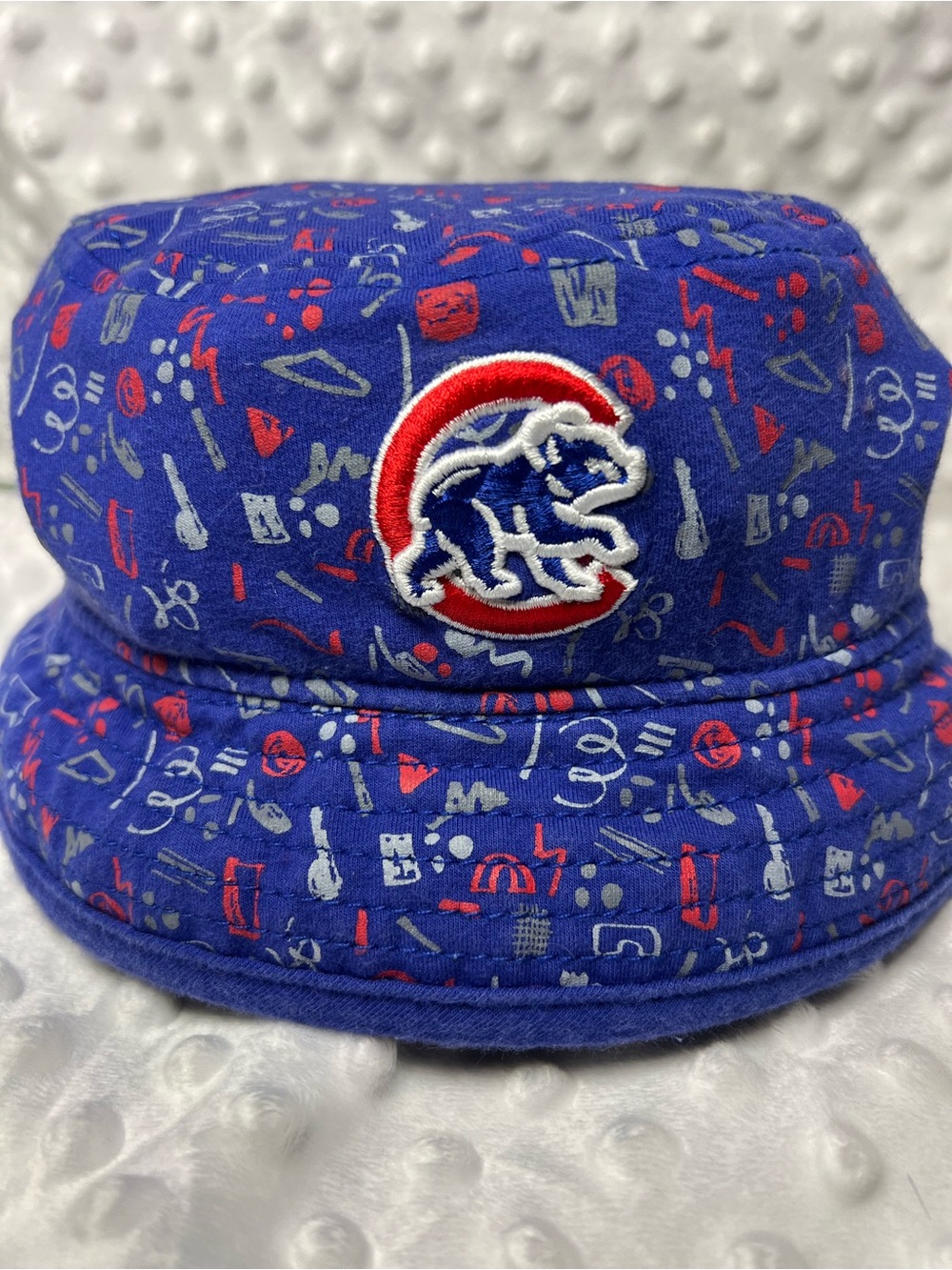 New Era Infant Chicago Cubs Blue Red Logo Bucket Hat